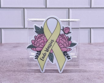 Endometriosis Warrior Sricker, Endo Warrior, Endometriosos Awareness, Endometriosis Waterproof Sticker, Endo Ribbon Sticker