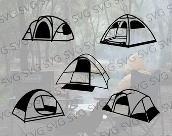 Camping Tent SVG Bundle, Camping SVG, Tent Cut Files, Tent Camping Clipart, Tent Design, SVG for Camping, Tent Camper Digital Image