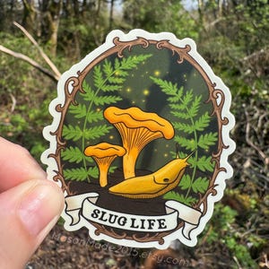 Banana Slug Sticker, Slug Life Sticker, Banana Slug Lover, Pacific Banana Slug, Waterproof Sticker