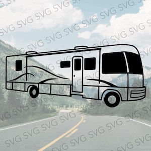 Class A SVG, Class A Camper, Camping Class A SVG, Motorhome SVG, Camper Cut File, Camper Cutting File