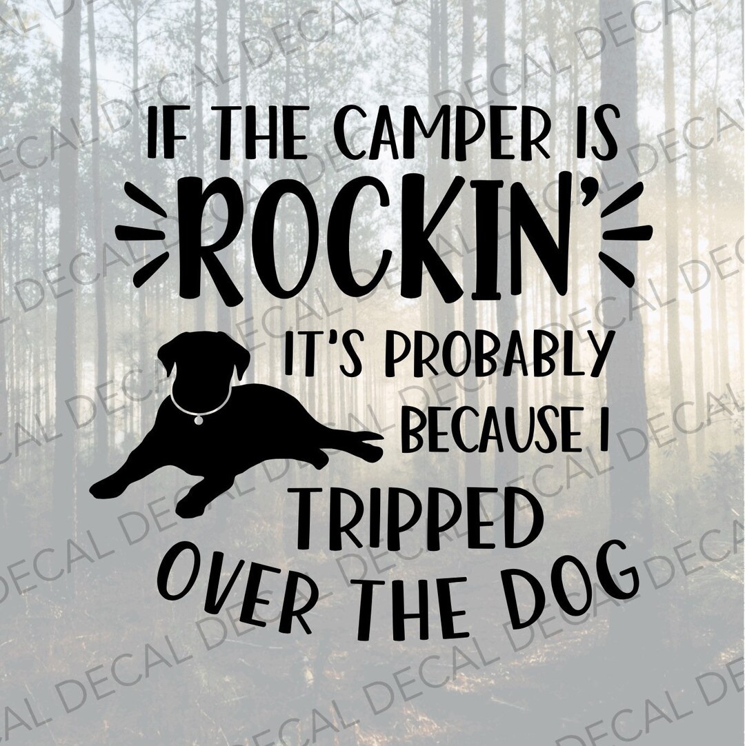 If the Camper is Rockin Decal, Funny Camper Decal, Fifth Wheel Decal