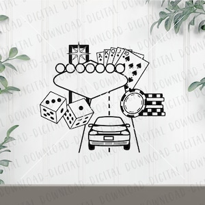 Vegas Road Trip Svg, Poker Night Svg, Casino Night, Playing Cards Svg, Gambling Svg