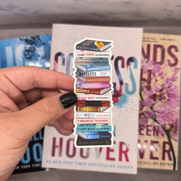Colleen Hoover Books Sticker, CoHo Book Stack, CoHo Sticker, Colleen Hoover Fan, CoHo Gift, CoHo Obsessed, Colleen Hoover Book Spines