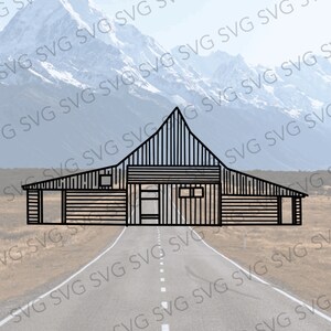 T.A. Moulton Barn SVG, Grand Teton SVG, , Barn SVG, Grand Teton Cut File, Grand Teton National Park Svg