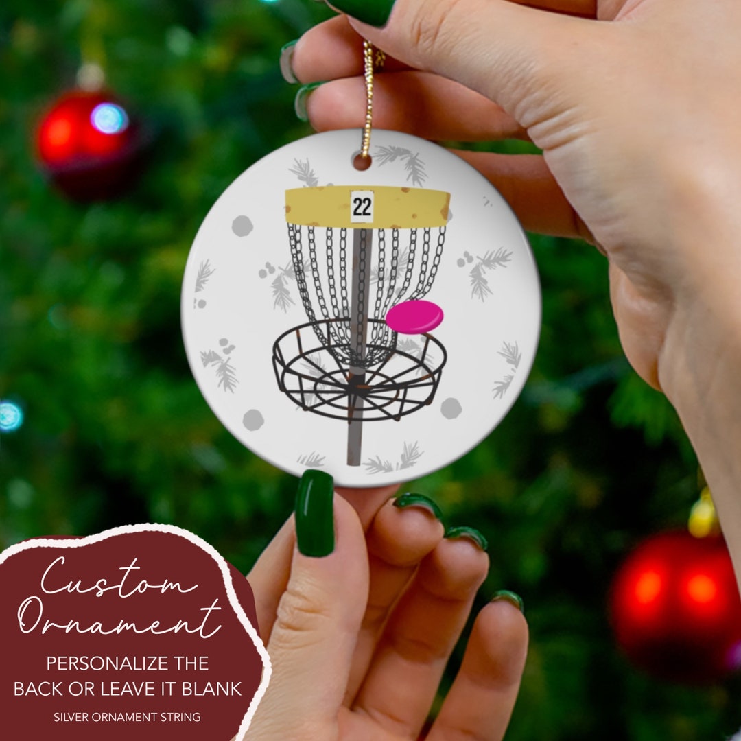 Disc Golf Ornament Disc Golf Basket Disc Golf Christmas Etsy