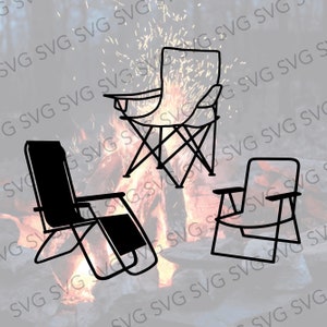 Gravity Chair SVG, Camp Chair SVG, Camping Cut File, Camp Chair SVG Bundle, Camp Chair Cut File, Folding Camp Chair Digital Image