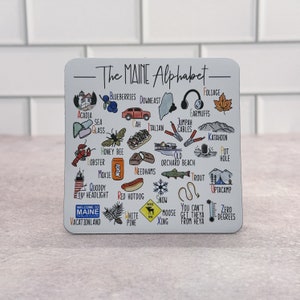 Maine Magnet, Maine Alphabet, Maine the Way Life Should Be, Maine Magnet Gift, Maine Life Gift, Maine Homesick