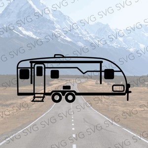 Trailer SVG, Travel Trailer SVG, Camper SVG, Camper Cut File, Camper Cutting File, Rv Svg