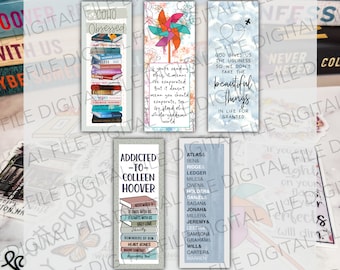 Colleen Hoover Printable Bookmarks Etsy