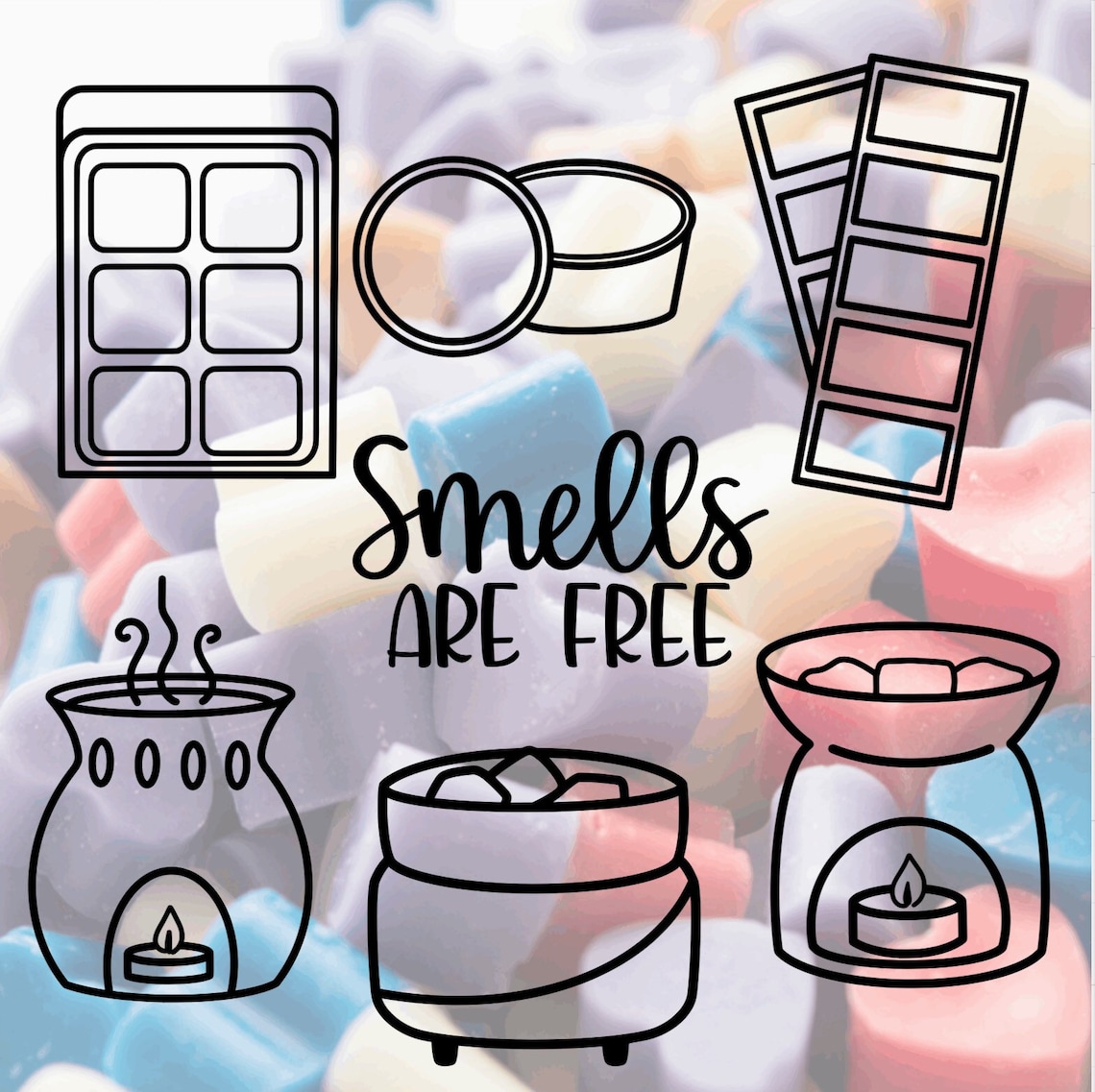 Wax Melt Svg SVG for Wax Melts Wax Melts Display DIY Wax Etsy UK