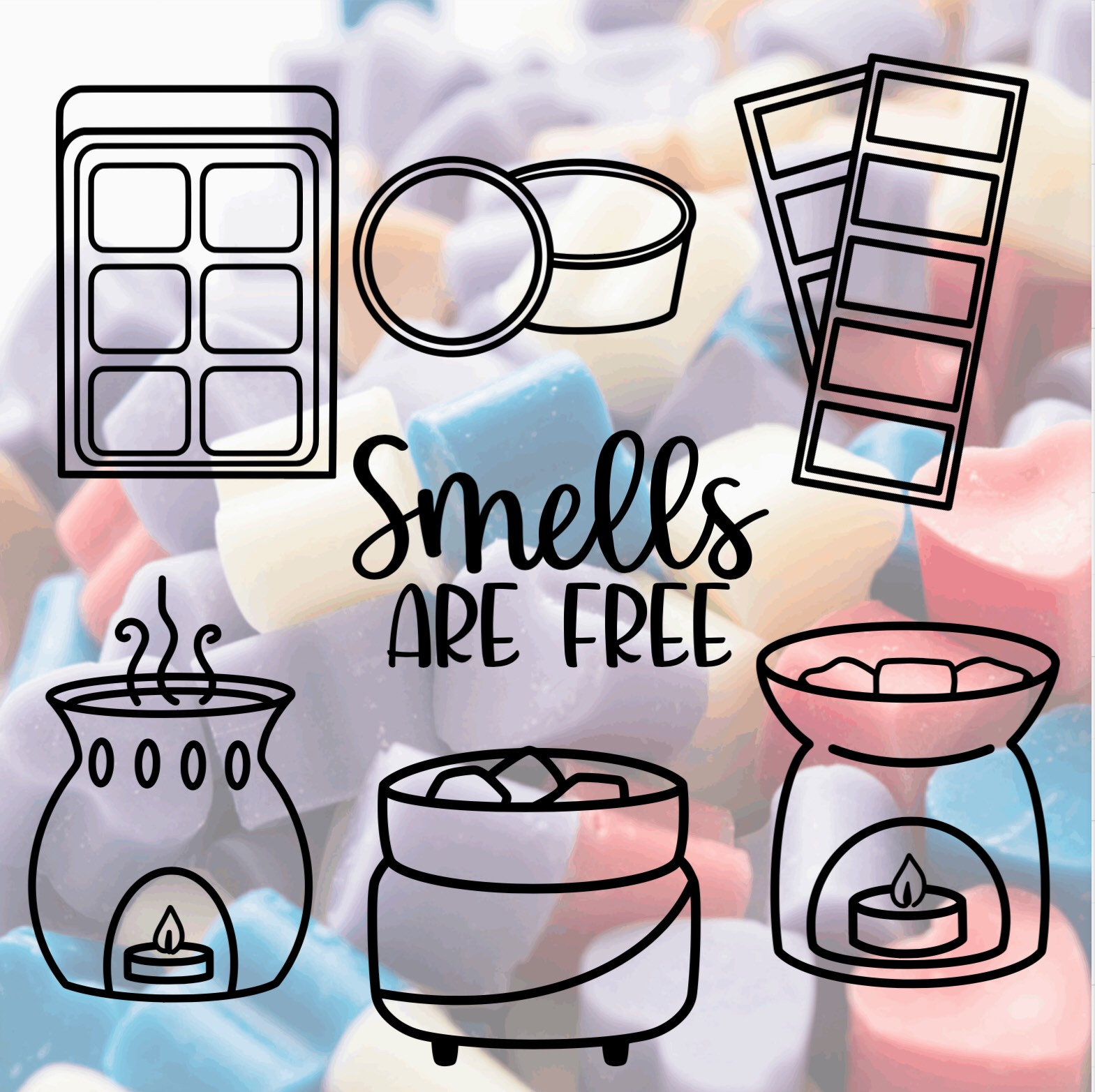 Wax Melt Svg SVG for Wax Melts Wax Melts Display DIY Wax Etsy UK