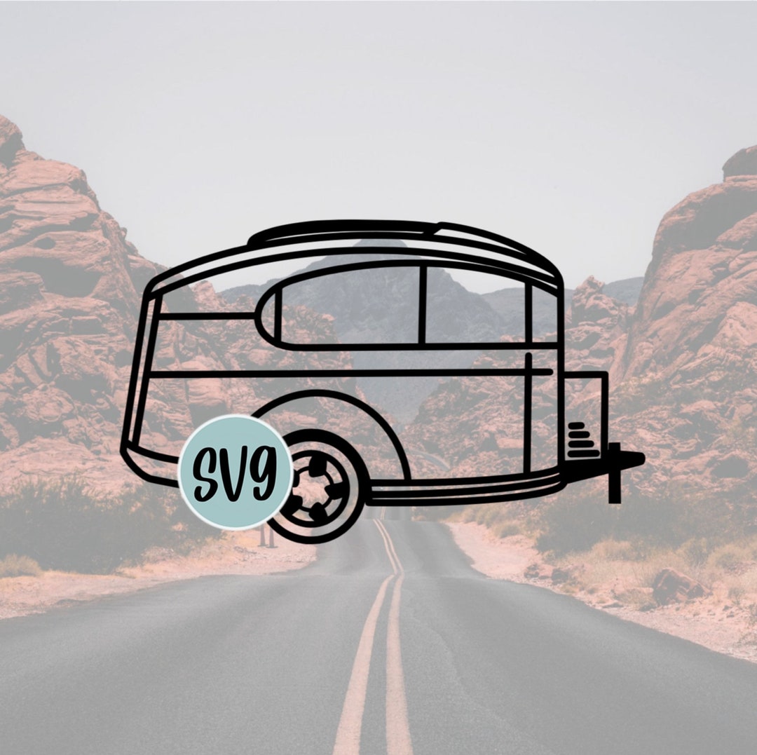 Camper SVG, Travel Trailer, Camper SVG, Camper Cut File, Camper Cutting