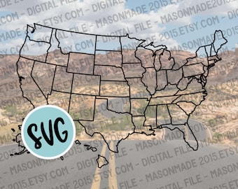 United States SVG, United States Outline, USA Cut File, Digital Download, USA Svg