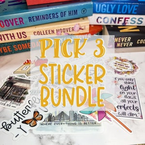 CoHo Sticker Bundle Pick 3, Colleen Hoover Books, CoHo Sticker, Colleen Hoover Fan, CoHo Gift, CoHo Obsessed, Bookish Sticker, Book Lover