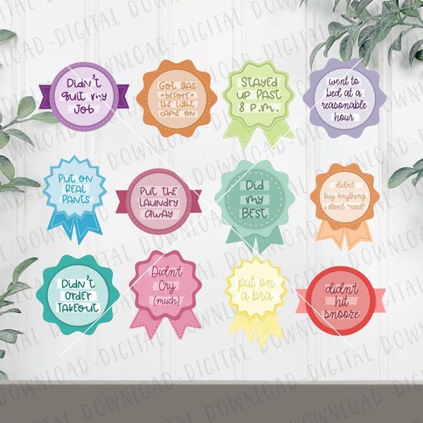 Adult Achievements PNG, Funny Adult Awards, Did My Best Award, Award Ribbons for Adults, Award Ribbon PNG for Stickers