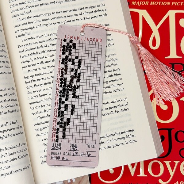 Reading Habit Tracker Bookmark, Reading Log Bookmark, Reading Tracker, Book Lover Gift, Aluminum Bookmark, Bookmark