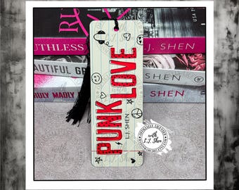 Aluminum Punk Love Bookmark, Licensed L.J Shen Bookmark, Aluminum Bookmark, Wolfe Keaton