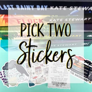 Pick Two Ravenhood Licensed Stickers, Emotionally Wrecked by Kate Stewart, The Ravenhood, E-Reader Sticker,  Bookish Sticker