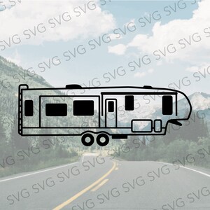 Fifth Wheel SVG, Camper SVG, Camper Cut File, Camper Cutting File, Svg for Fifth Wheel, Bighorn Svg