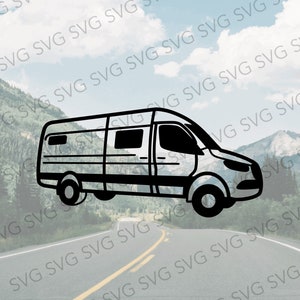 Camper Van SVG, Class B SVG, Camper Cut File, Van Camper Cutting File, RV svg, Van Life Svg