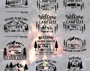 Welcome to Our Camper SVG Bundle, Travel Trailer SVG Bundle, Camper Trailer, Camper SVG, Camper Bundle, Realistic Camper Svg Bundle
