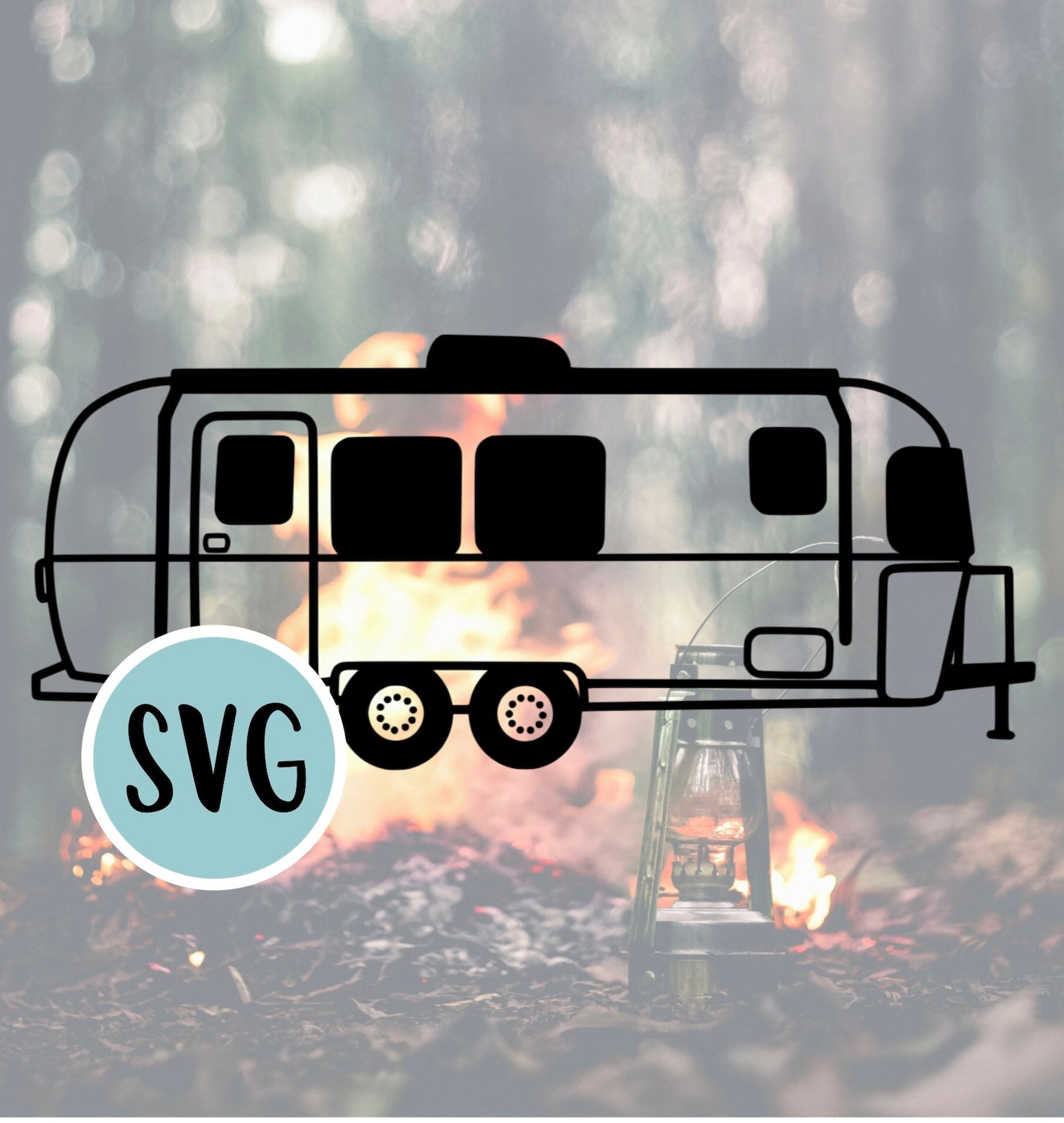 Travel Trailer Camper Svg