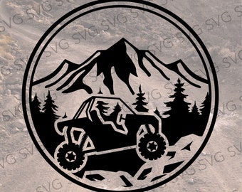 Side by Side SVG, Offroad-Fahrzeug, SxS-Schnittdatei, Camping SVG, Off-Road-Fahrzeug, OHV-Schnittdatei