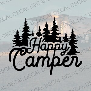 Travel Trailer Decal, Camper Decal, Happy Campers Decal, Camp Life, Happy Campers, RV Life