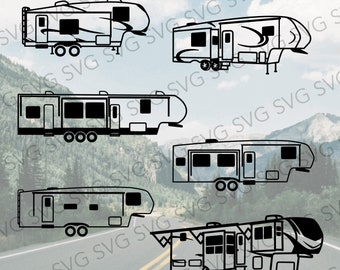 Fifth Wheel SVG Bundle, Camper SVG, Camper Cut File, Camper Cutting File, Svg for Fifth Wheel, GD Fifth Wheel Bundle, Camper Laser Images