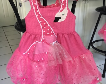 Pink Flamingo Darling Girls Dress