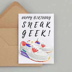 Sneak Geek Trainers Nike Air Max Birthday Card