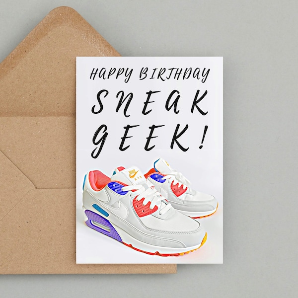 Sneak Geek Trainers Nike Air Max Birthday Card