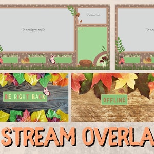 Cute Stream Overlay Pack - Woodland Theme