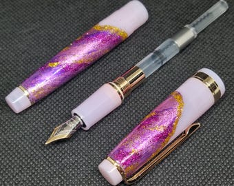 Pink Crystalline Fountain Pen – One of a Kind