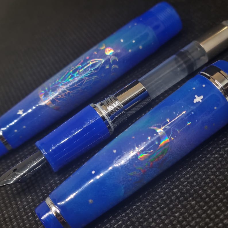 Crystal Galaxy - Customised Fountain Pen - One of a Kind - Etsy UK