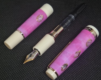 Pink Marble Fountain Pen – One of a Kind