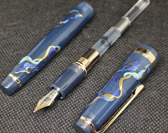 Blue Smoke Fountain Pen – One of a Kind