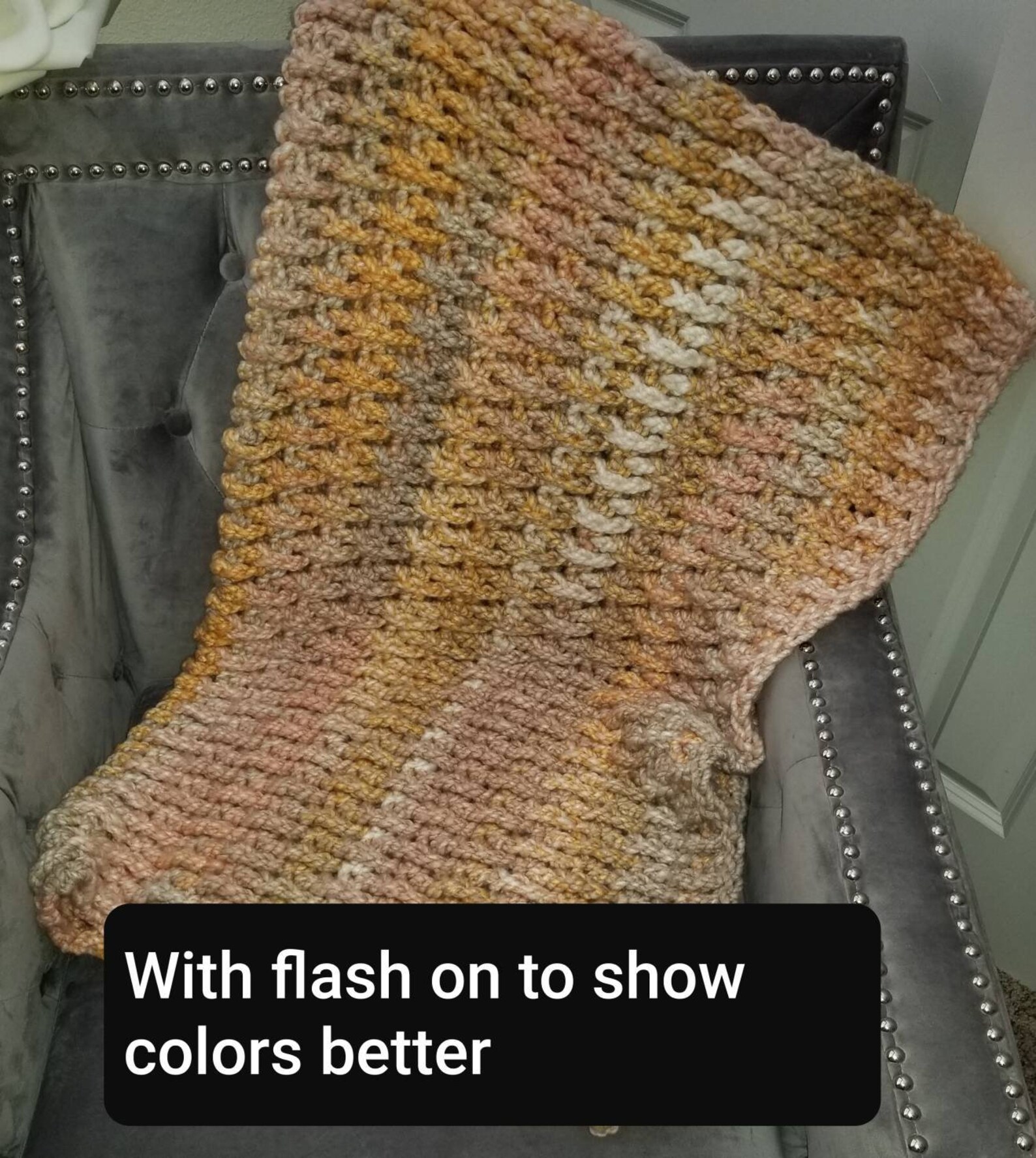 Crocheted Baby Blanket With Loops and Threads Copenhagen Yarn Etsy