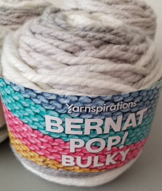 Bernat Pop Bulky Yarn in Shades of Gray Etsy