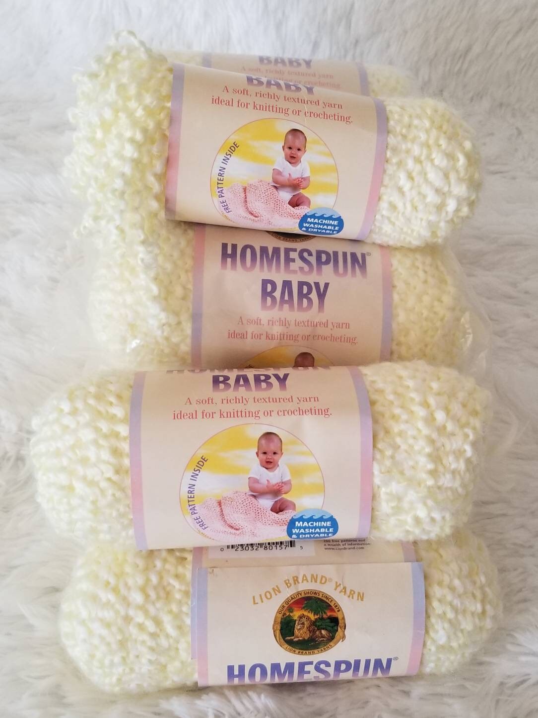 Lion Brand Homespun Baby discontinued yarn in Sunshine Etsy