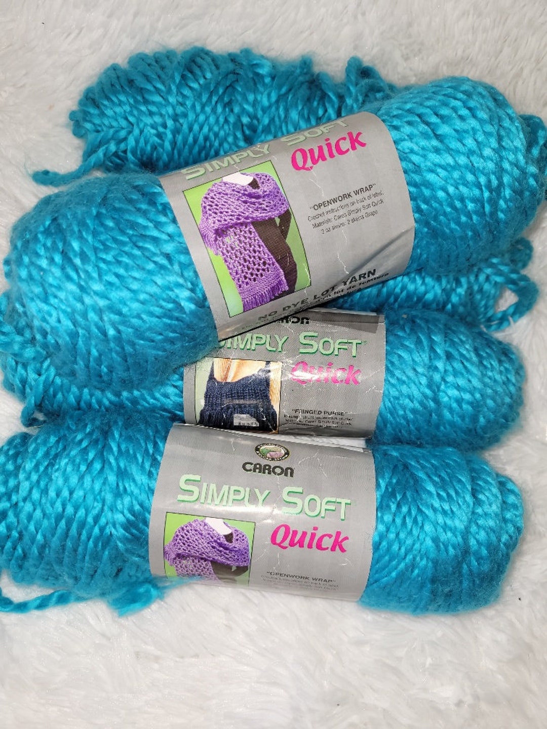Caron Simply Soft Quick Yarn - Blue Mint Color - Discontinued - Etsy