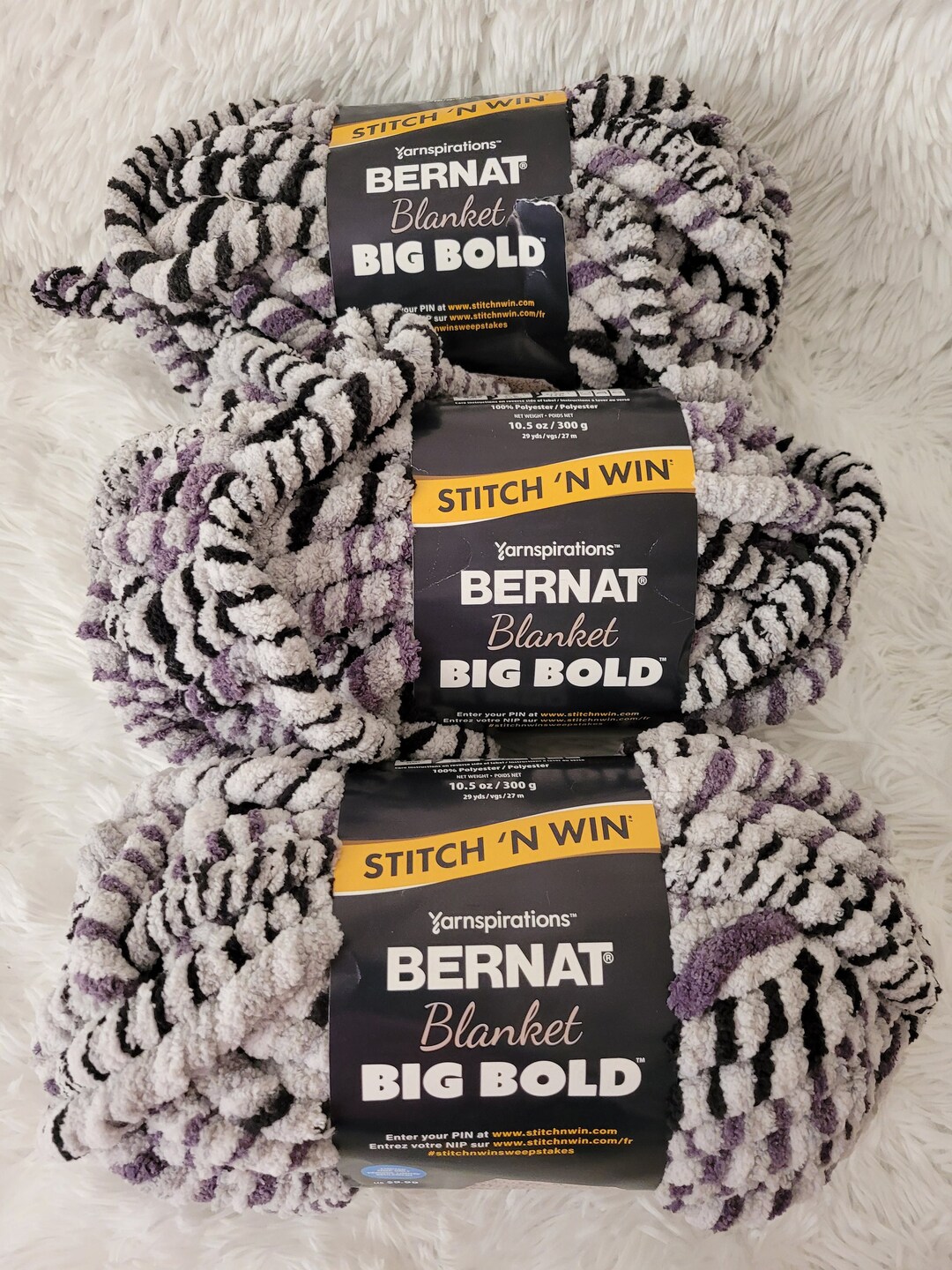 Bernat Blanket BIG BOLD Yarn in Gravel Etsy Canada