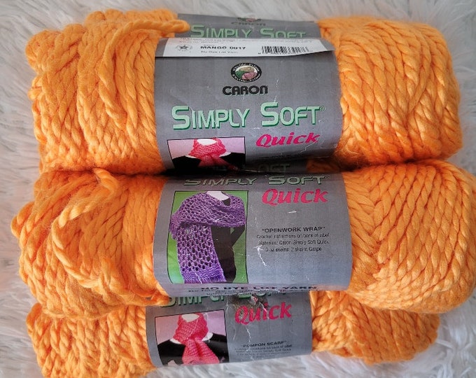 Caron Simply Soft Quick Yarn - MANGO Color - Discontinued - Etsy