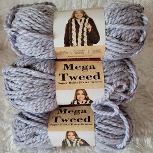 Premier Mega Tweed yarn large skeins in Oyster Tweed