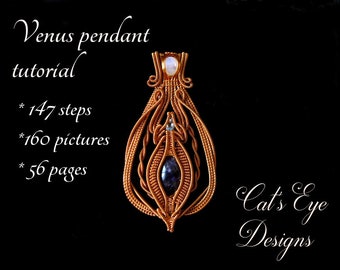 ヴィーナスペンダントワイヤーラップチュートリアル、DIYワイヤーラッピング、ヘディコンプレックスマルチストーンペンダントチュートリアル