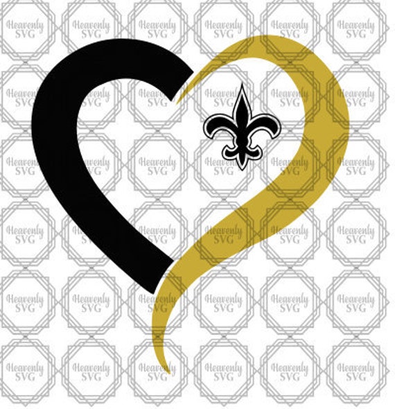 Download New Orleans Saints Svg Saints Heart Svg New Orleans Svg Etsy