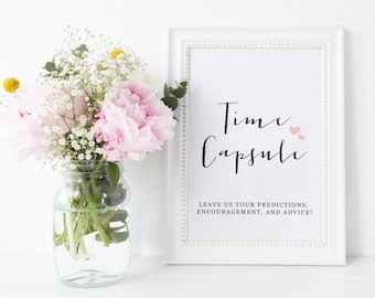 Time Capsule, Wedding Guest Book Alternative, Baby Shower Time Capsule Cards, Time Capsule Sign, Wedding Guest Book, Baby Time Capsule