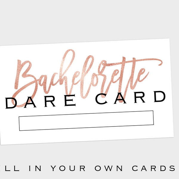 Bachelorette Party Dares, Bachelorette Dare Cards, Bachelorette Party Game Cards, Printable Bachelorette Party Games