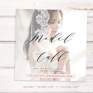 Model Call Template, Photography Model Call Template, Photography Casting Call Template, Model Call Template, Casting Call