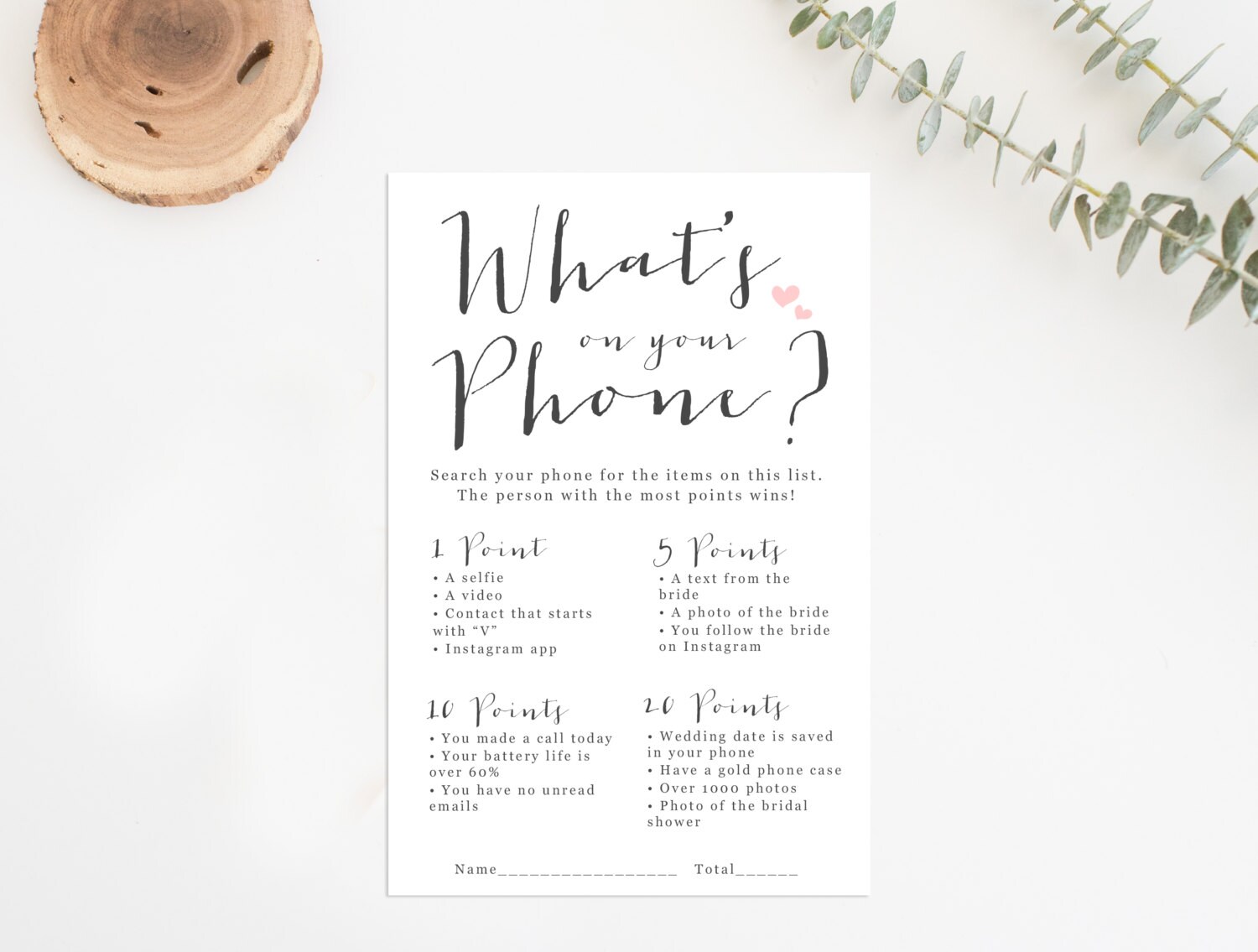 What's on Your Phone Printable Printable Bridal Shower - Etsy UK